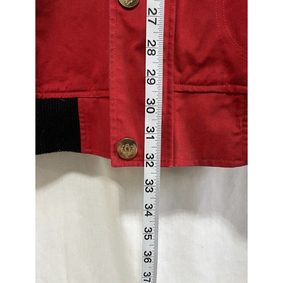 Basic Code Mens Jacket Red Size 2XL Full Zip Patches Hoodie 100% Cotton - Picture 11 of 14